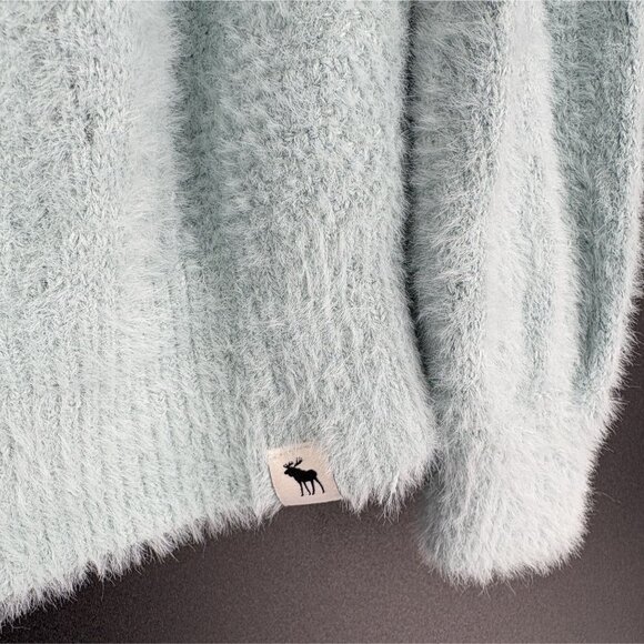 Abercrombie Kids Girl's Fuzzy Knit Sweater Size 7/8 Mint Green School Holiday - Picture 3 of 8